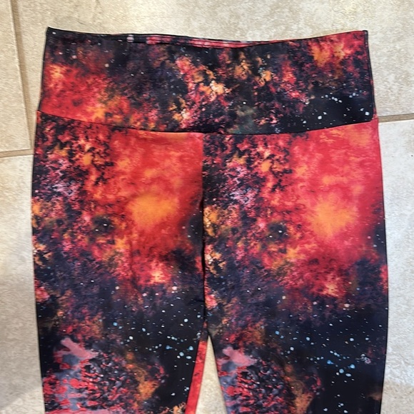 Onzie Galaxy Print Hot Yoga Legging S/M Tights Full Length - Picture 5 of 7